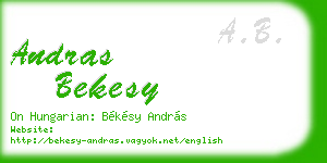 andras bekesy business card